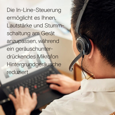 EPOS PC 8 USB On-Ear-Stereo Wired Headset mit Mikrofon, Kopfhörer mit Kabel, Inline-Lautstärke, Stummschaltung, Mikrofon-Rauschunterdrückung, Hochwertig, für Laptop, PC, Mac - Online-Anrufe Unterric