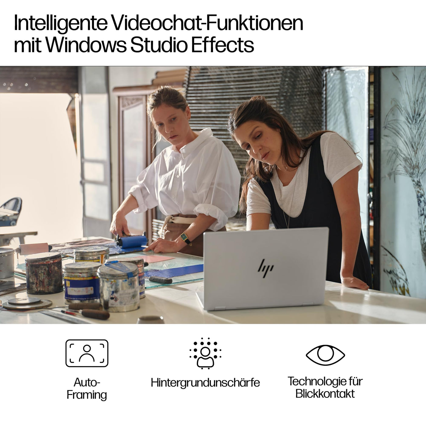 HP Envy x360 2-in1 Convertible Laptop PC | AMD Ryzen 5 8640HS | KI optimiert | 16” WUXGA Touchscreen | 16GB RAM | 512GB SSD | AMD Radeon-Grafikeinheit | Windows 11 Home | QWERTZ Copilot Key | Silber