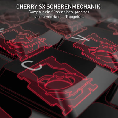 CHERRY B.UNLIMITED 3.0, Kabelloses Tastatur- und Maus-Set, Französisches Layout (AZERTY), 2,4 GHz Funk, Dauerhaft Abriebfeste Tasten, Wiederaufladbar, Schwarz
