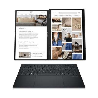 ASUS Zenbook Duo OLED UX8406CA | 14" WUXGA 16:10 OLED Display | 16 GB RAM | 1 TB SSD | Intel Core i9 | Intel Arc | Windows 11 | QWERTZ Tastatur | Inkwell Gray