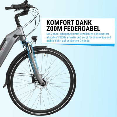 AsVIVA E-Bike B14 Stadtfalter 28 Zoll Citybike - Hollandrad für Damen & Herren | Elektrofahrrad Pedelec 25km/h | Tiefeinsteiger | 250W Motor - 36V 17.5 Ah mit bis zu 150 km Reichweite