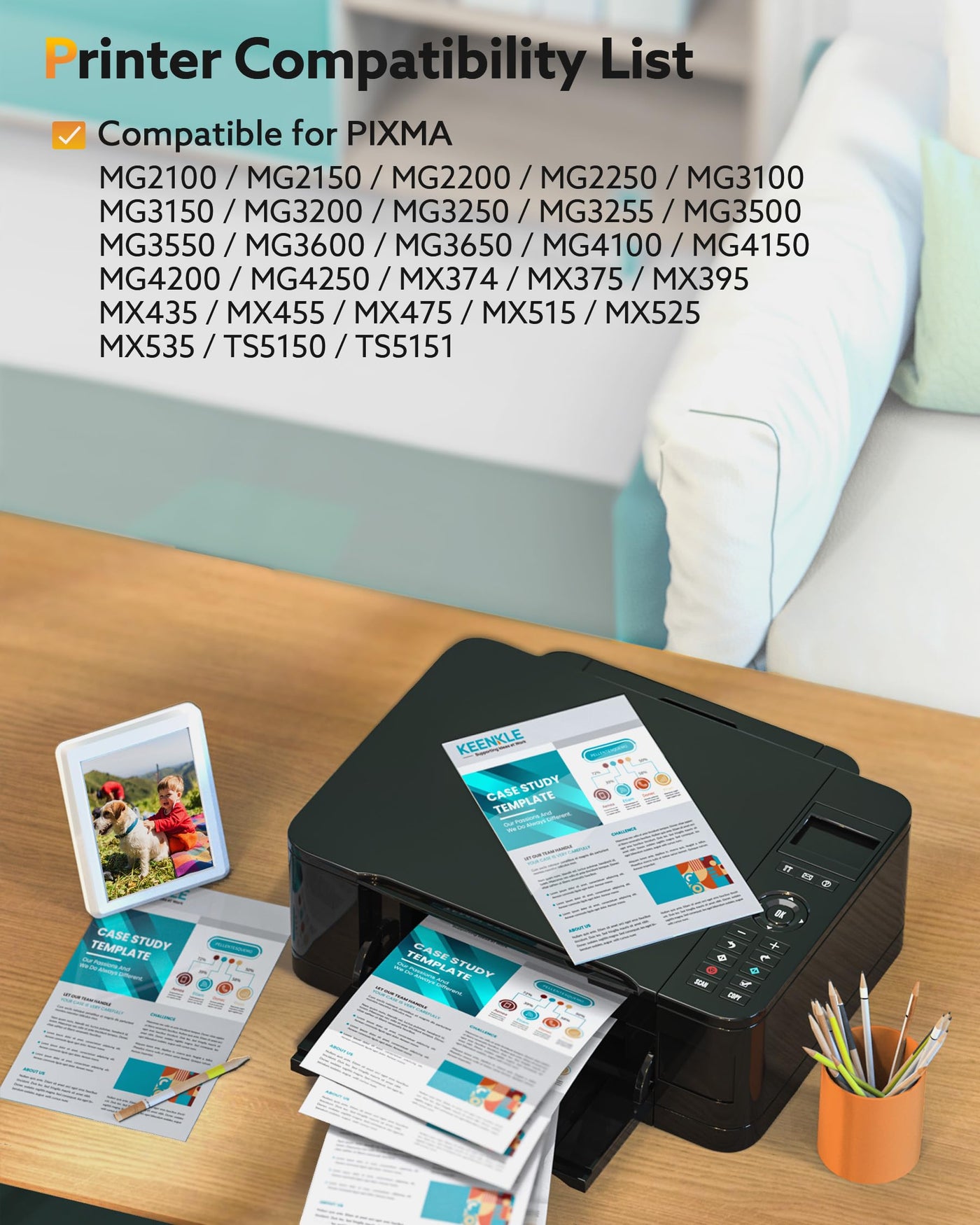 PG-540 XL CL-541 XL Wiederaufbereitet Tintenpatrone Kompatibel für Canon Druckerpatronen 540 541 für Pixma TS5150 MG3650 MG3600 MG4250 MX475 MX375 MX535 MG3150 MG3500 (1 Schwarz, 1 Farbe)