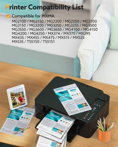 PG-540 XL CL-541 XL Wiederaufbereitet Tintenpatrone Kompatibel für Canon Druckerpatronen 540 541 für Pixma TS5150 MG3650 MG3600 MG4250 MX475 MX375 MX535 MG3150 MG3500 (1 Schwarz, 1 Farbe)