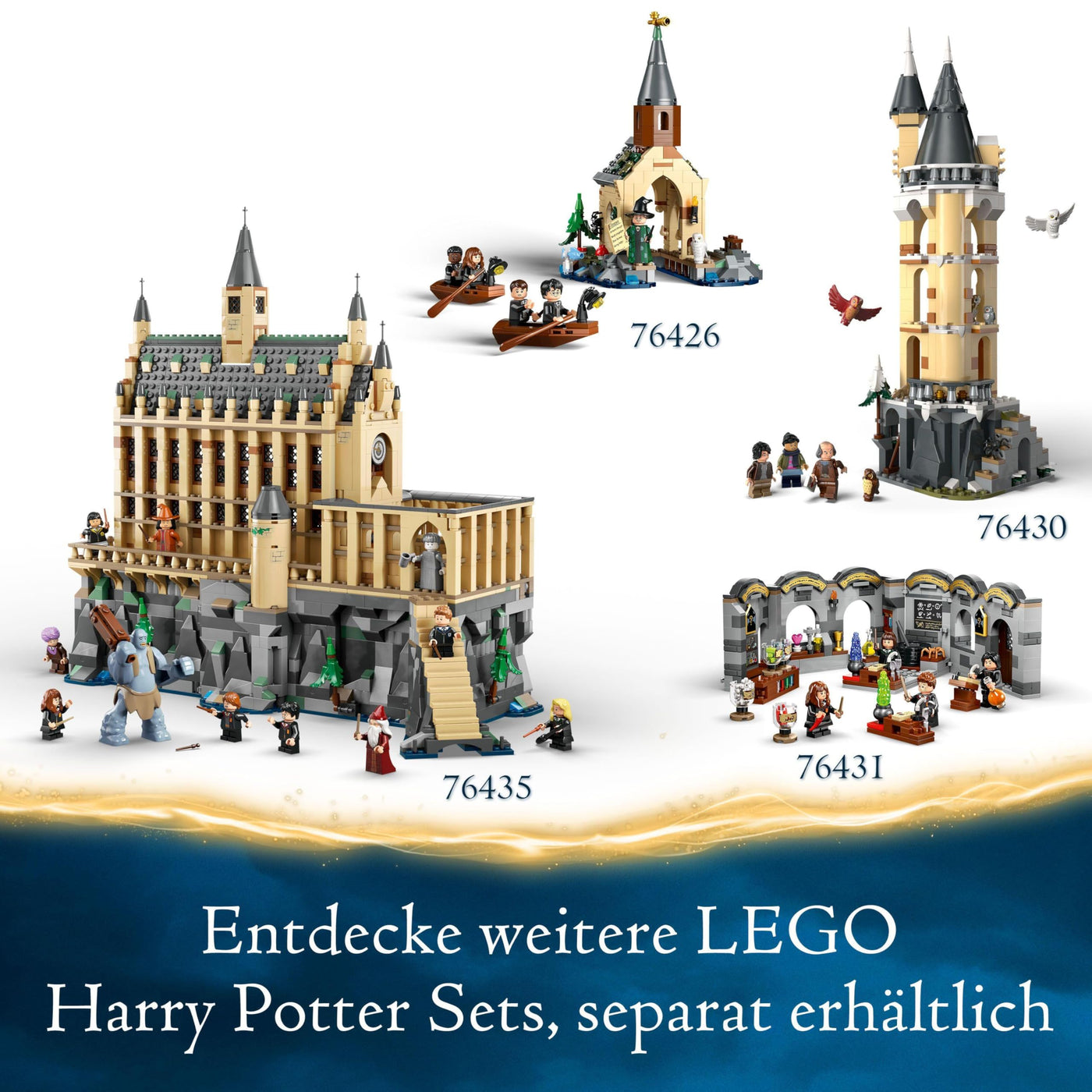 LEGO Harry Potter Adventskalender 2024, Hogwarts Fantasy-Spielzeuge für Kinder, Abenteuer-Spielset mit 7 Minifiguren und 16 Mini-Modellen, vorweihnachtliches Geschenk für Mädchen und Jungen 76438