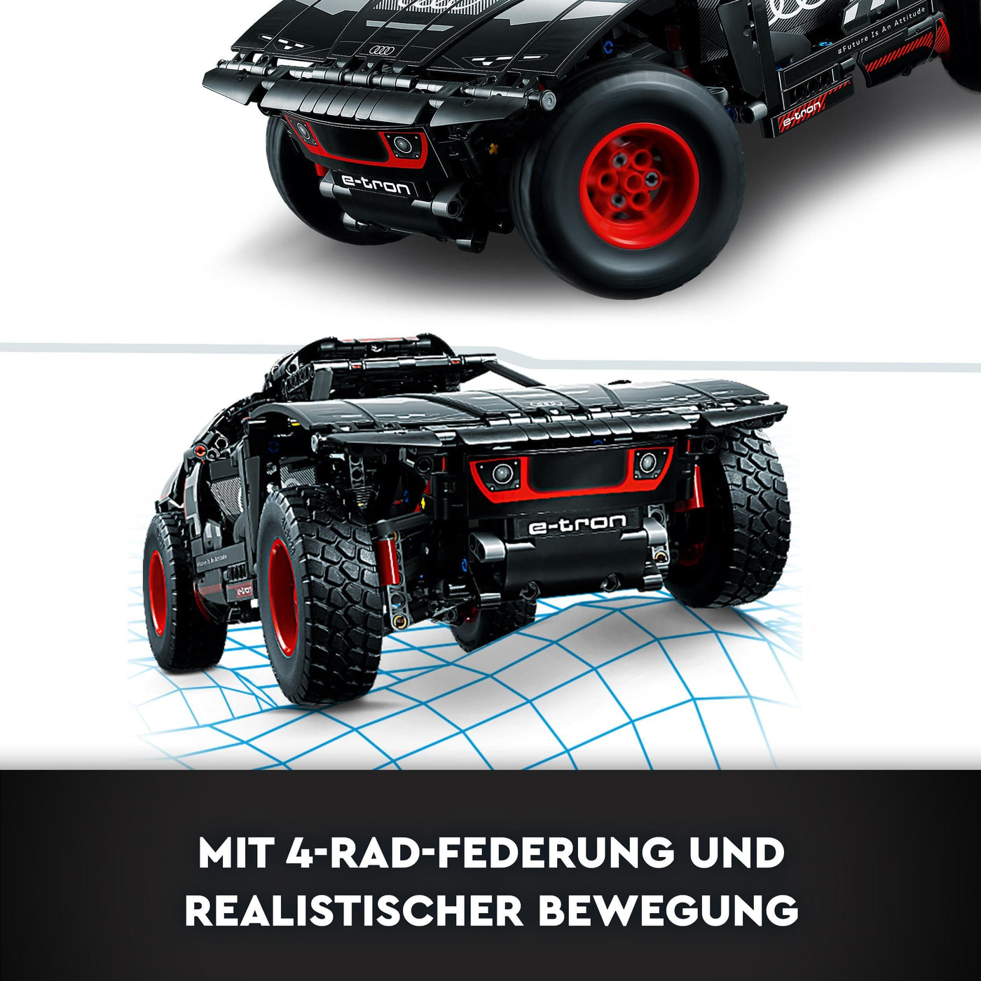 LEGO 42160 Technic Audi RS Q e-tron, ferngesteuertes Rallye-Auto-Spielzeug, Dakar-Rallye-Geländewagen, App-gesteuerter RC mit Control+, Geschenk für Jungen, Mädchen und Fans ab 10 Jahren zum Bauen