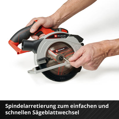 Einhell Akku-Handkreissäge TE-CS 18/165-1 Li-Solo Power X-Change (18 V, Li-Ion, Ø165 x Ø20 mm Sägeblatt, werkzeuglose Einstellung bei Schnitttiefe + Neigungswinkel, ohne Akku und Ladegerät)