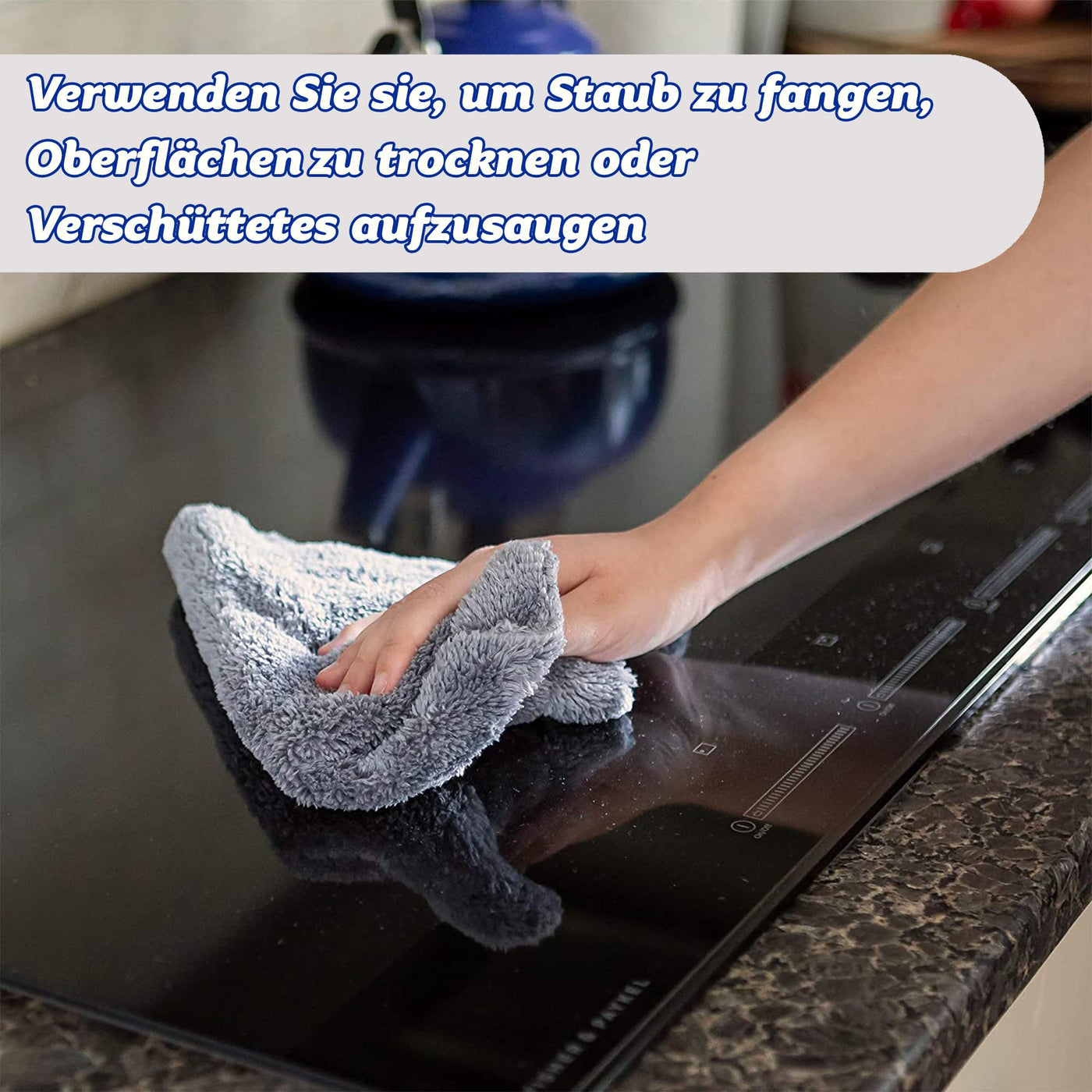Scrub Daddy Microfaser Tuch - Allzwecktücher im Doppelpack, waschbarer Spüllappen, Zaubertücher zur Reinigung von verstaubtem Glas, Auto, Fenstern, Geschirr und mehr – Mehrfarbig