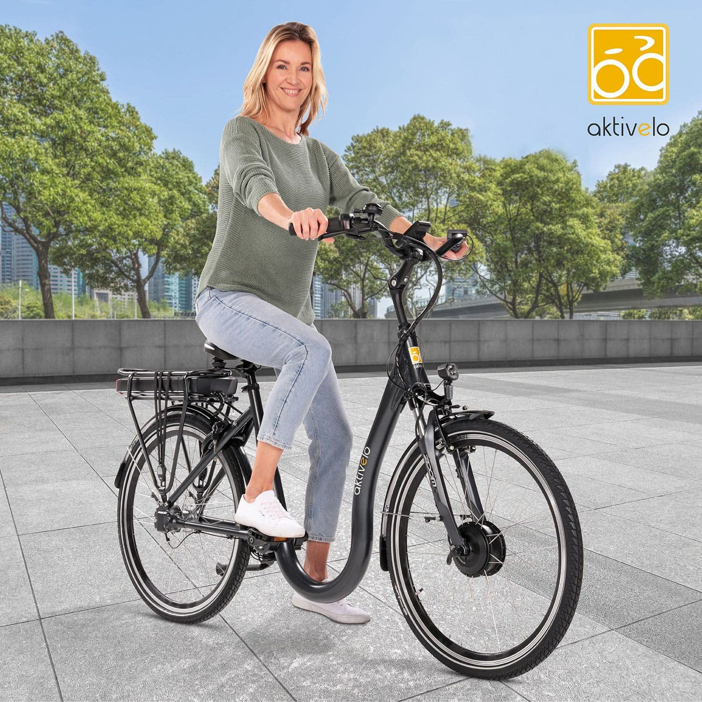 aktivelo Elektrofahrrad, Alu Tiefeinsteiger City E-Bike 26 Zoll, Shimano 7 Gang Nexus Nabenschaltung, Abnehmbar 36V 14,5Ah 522Wh Akku, 25 km/h bis 110 km, für Damen und Herren