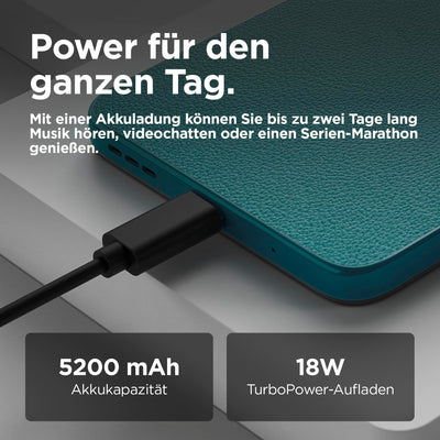 Motorola Moto g05 Smartphone (6,67"-FHD+-Display, 50-MP-Kamera, 4 GB / 64 GB, 5200 mAh, Android 15) Forest Green, inkl. Schutzcover [Exklusiv bei Amazon]