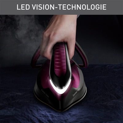Tefal SV8152 EXPRESS VISION, LED Beleuchtung, leistungsstarker 6,9-Bar-Druck, Dampfstoß: 480g/Min., Smart Temp-Technologie, abnehmbarer Kalk-Kollektor, Eco-Modus, 1,8 L Wassertank, Lila