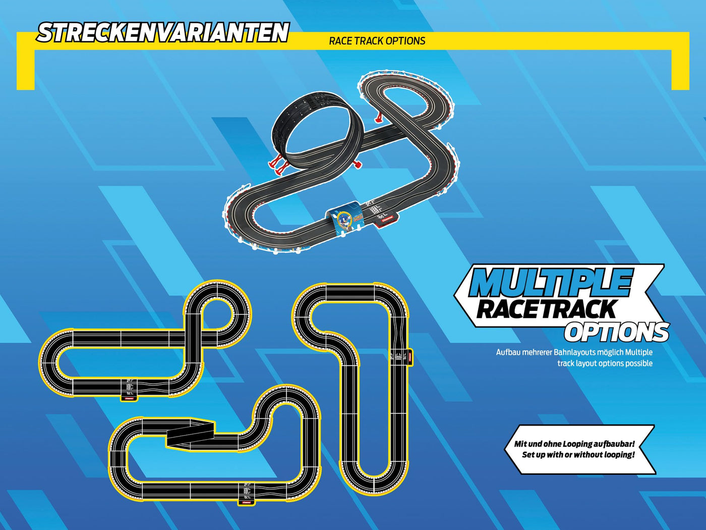 Carrera - 20062566 - GO I Sonic the Hedgehog 4.9 I Offizielles SEGA Sonic the Hedgehog Autorennset I Spaßige Rennen mit Sonic & Shadow durch Hochgeschwindigkeitsgeraden enge Kurven & schneller Looping