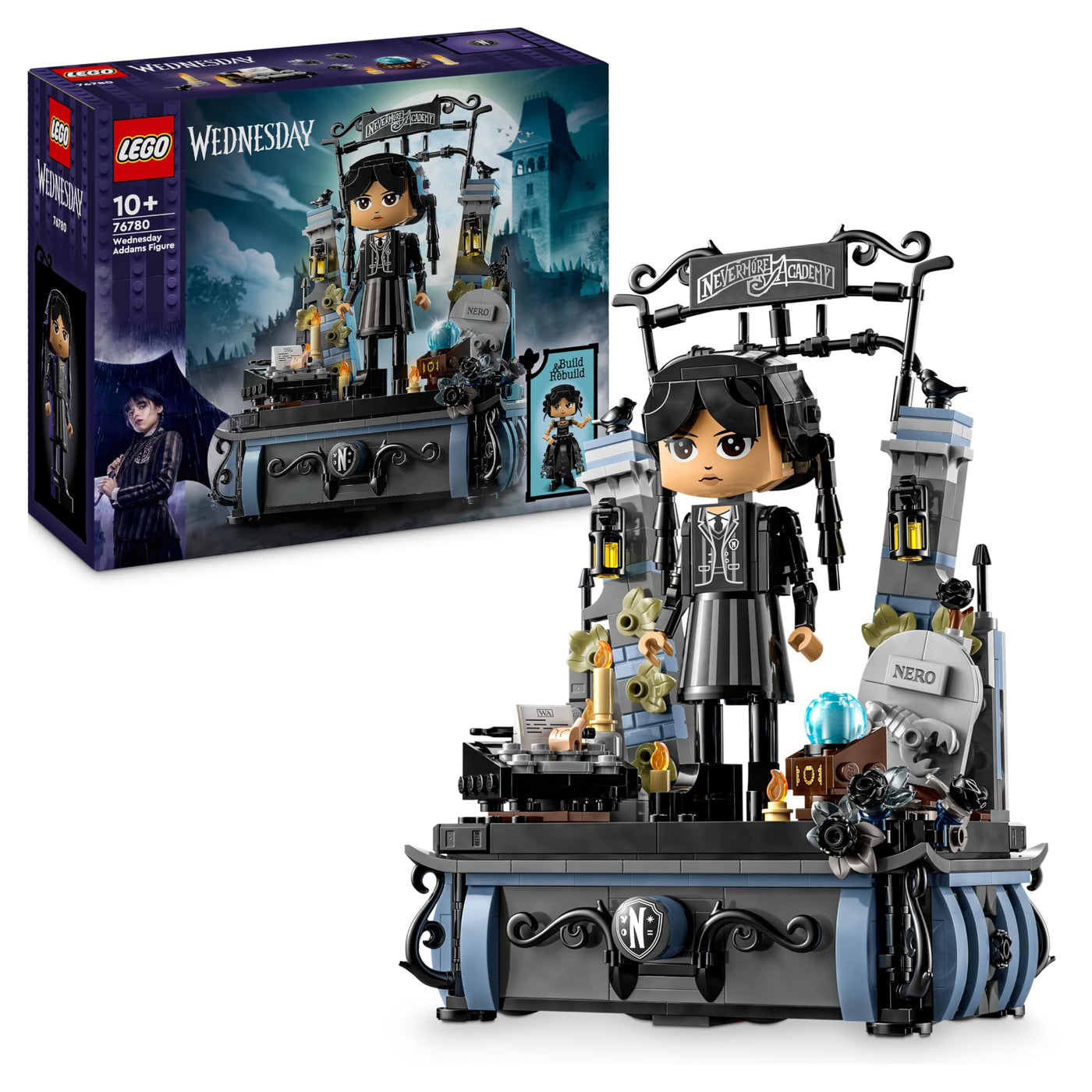 LEGO Wednesday: Wednesday Addams Baufigur, Set zum Sammeln für Kinder, Spielzeug zum Umbauen mit Elementen, Abenteuer-Spielset für ältere Mädchen und Jungen mit Spielzeugfigur 76780