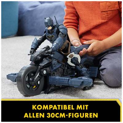 Spin Master Batman Adventures Batcycle - transformierendes 2-in-1 Fahrzeug Motorrad und Gleiter, kompatibel mit 30 cm Batman Action-Figuren, Spielzeug für Kinder ab 4 Jahren