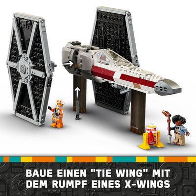 LEGO Star Wars 75393 Mashup aus TIE Fighter & X-Wing– Spielzeug mit 2 Raumschiffen, 4 Minifiguren und Droidenfigur, kreatives Geschenk für Jungs ab 9 Jahren und Fans