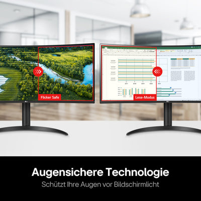 LG Electronics 34WQ75X-B.AEU IPS 21:9 UltraWide Monitor 34" (86,72 cm), TFT-LCD Aktiv Matrix mit White LED Backlight, Anti-Glare, Schwarz