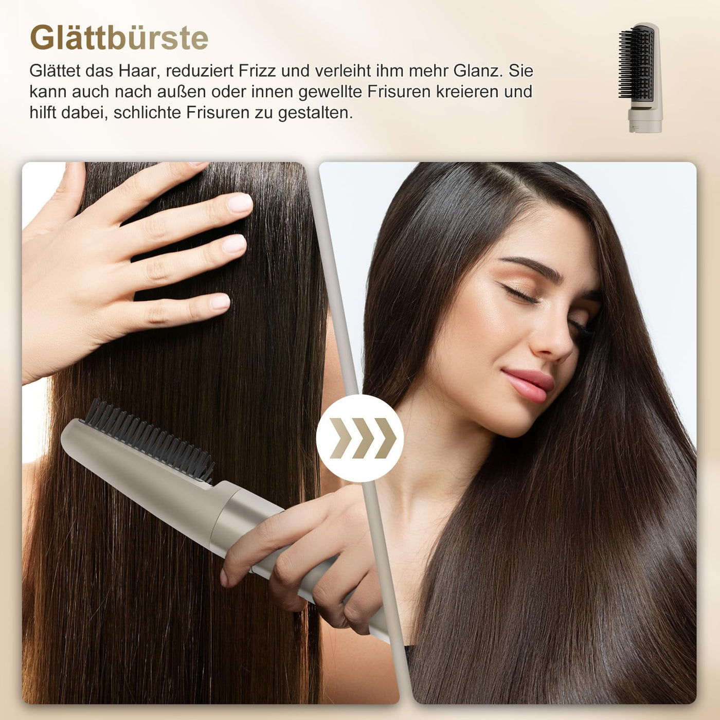 7MAGIC 6 in 1 Airstyler, Hairstyler, Lockenstab Auto-Wrap, Stylen Sie Beach Wave, Ionen Föhn, Professioneller Rundbürstenföhn,Glätteisen, für Besondere Anlässe, Reisen
