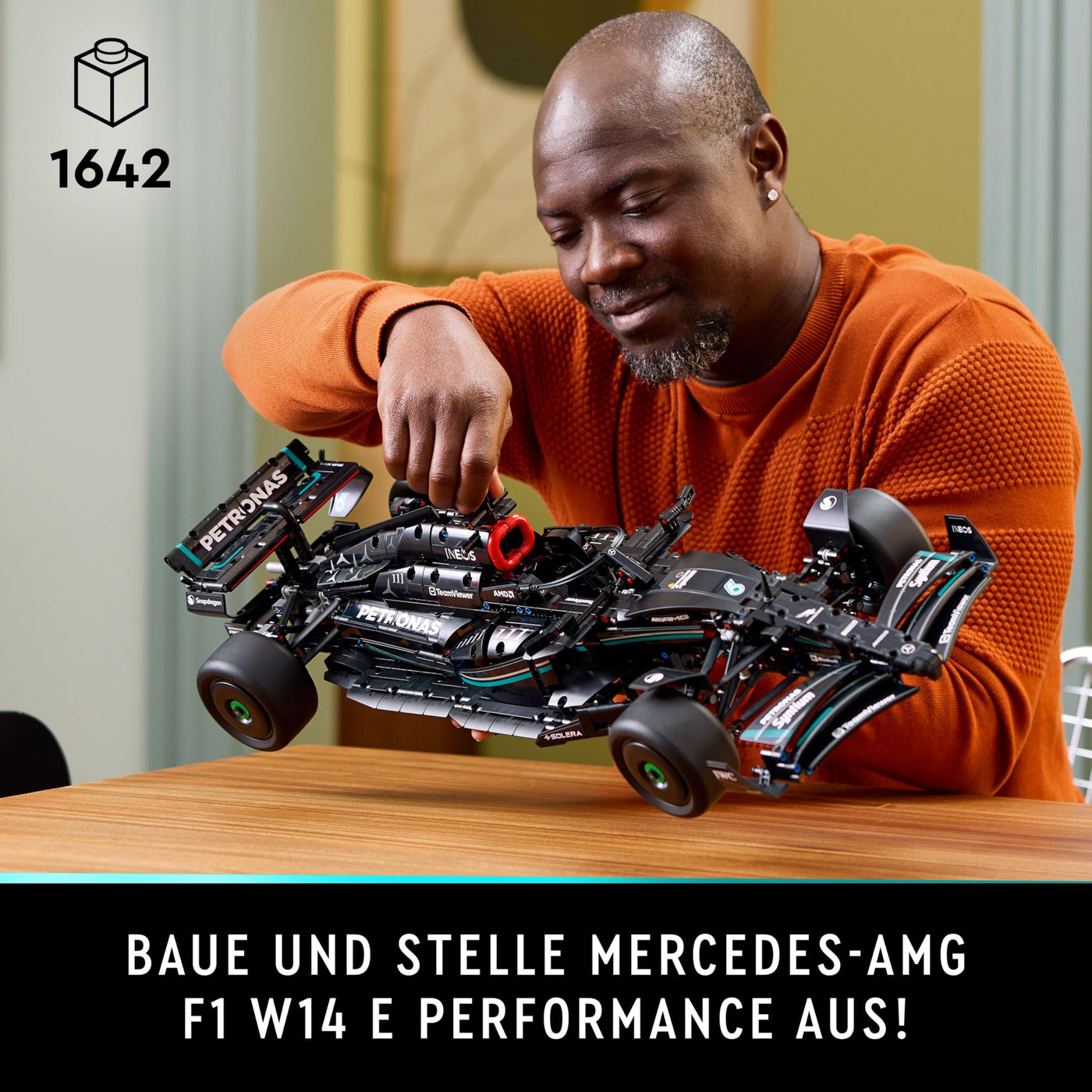 LEGO Technic Mercedes-AMG F1 W14 E Performance Set für Erwachsene, Maßstabsgetreuer Rennwagen Modellbausatz, Sammlerstücke für Zuhause oder Büro, Formel 1 Geschenke für Männer, Frauen 42171