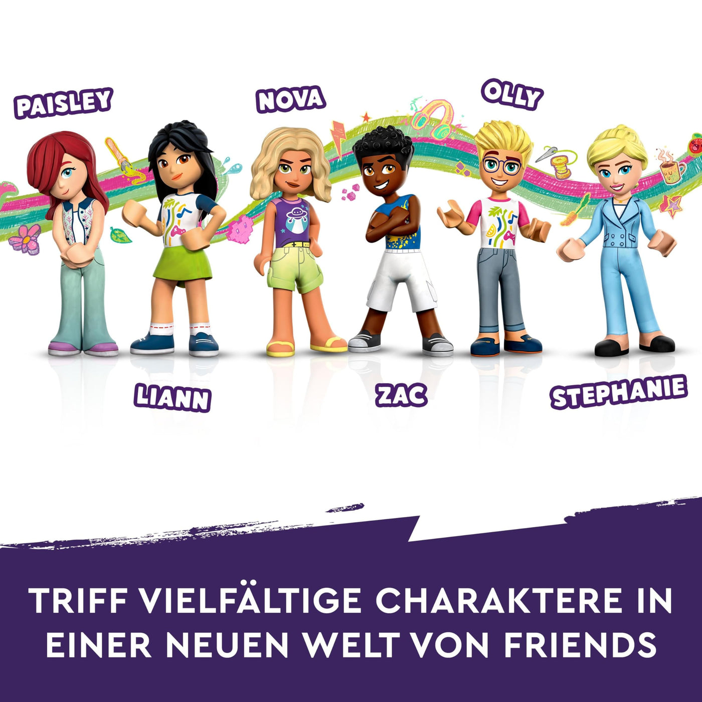 Lego Friends Heartlake City Gemeinschaftszentrum - Kreatives Spielzeug - 5-stöckiges Gebäude mit 6 Minifiguren, Einer Hundefigur und Zubehör - Geschenk für Mädchen und Jungen ab 9 Jahren - 41748