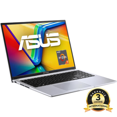 ASUS Vivobook 16 M1605YA Laptop | 16" WUXGA 16:10 IPS Display | AMD Ryzen 7 7730U | 16GB RAM | 512GB SSD | AMD Radeon | Win11 Home | QWERTZ | Cool Silver