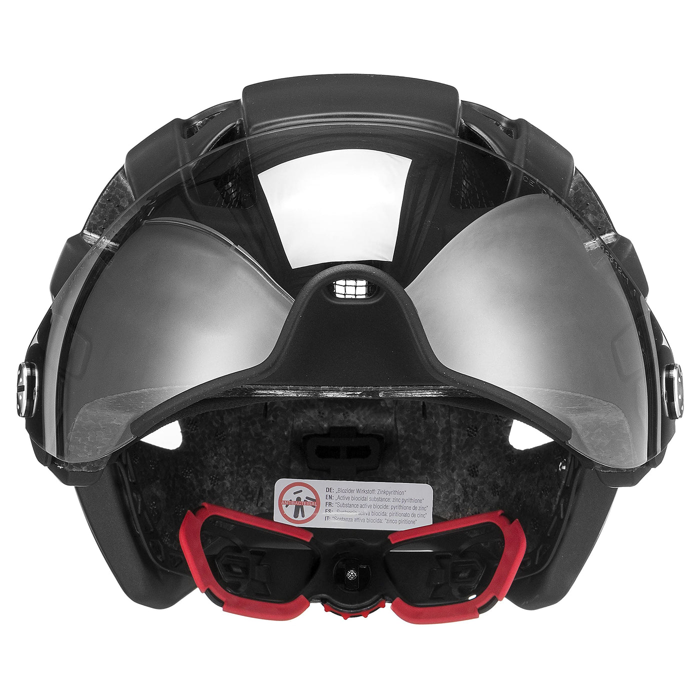 uvex finale visor - sicherer City-Helm für Damen und Herren - mit Visier - inkl. LED-Licht - black matt - 56-61 cm