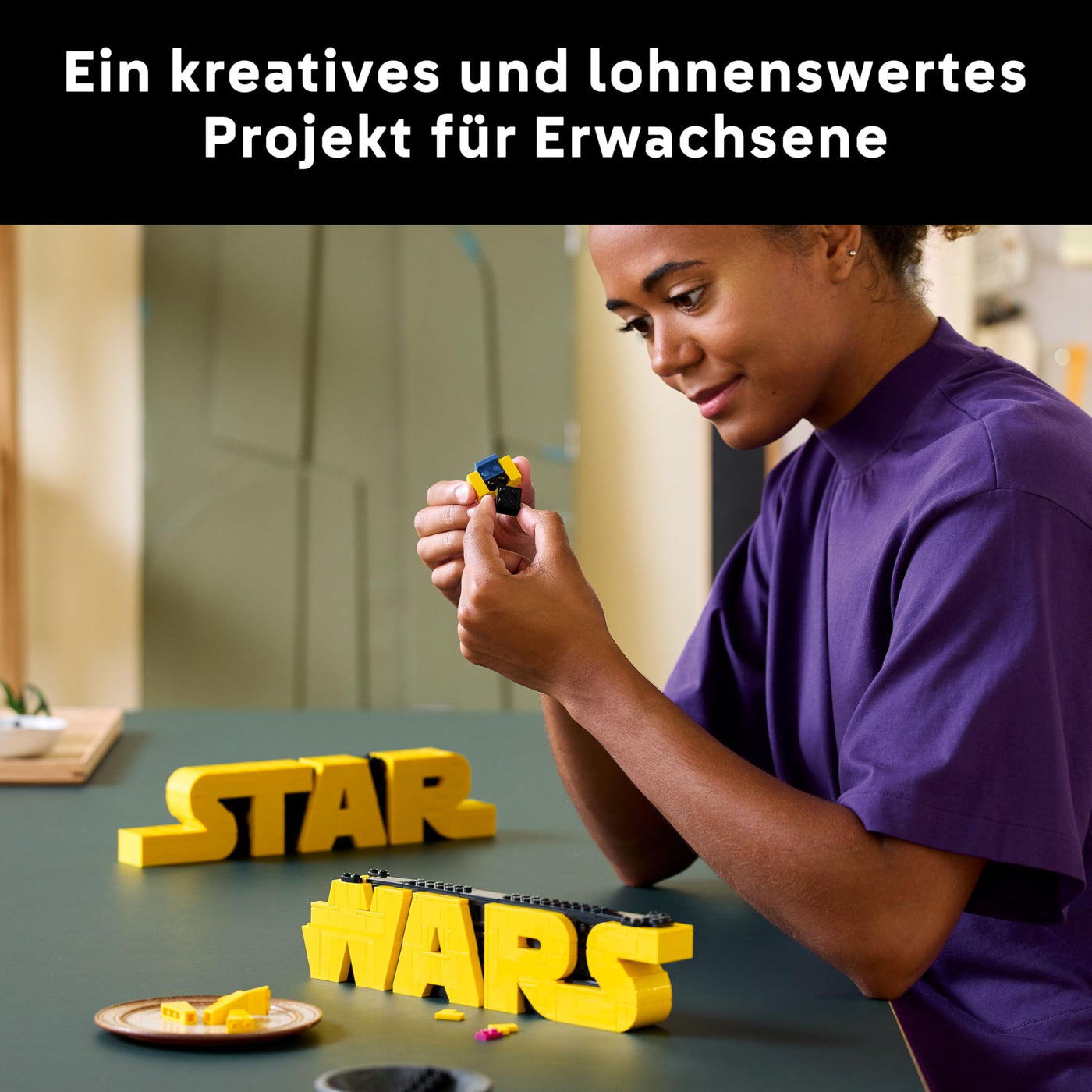 LEGO Star Wars 75407 Star Wars Logo Steinen - Bauset für Erwachsene zum Sammeln - Popkultur-Modell - Ausstellungsstück für das Büro - Geschenkidee für Erwachsene und Jugendliche Fans