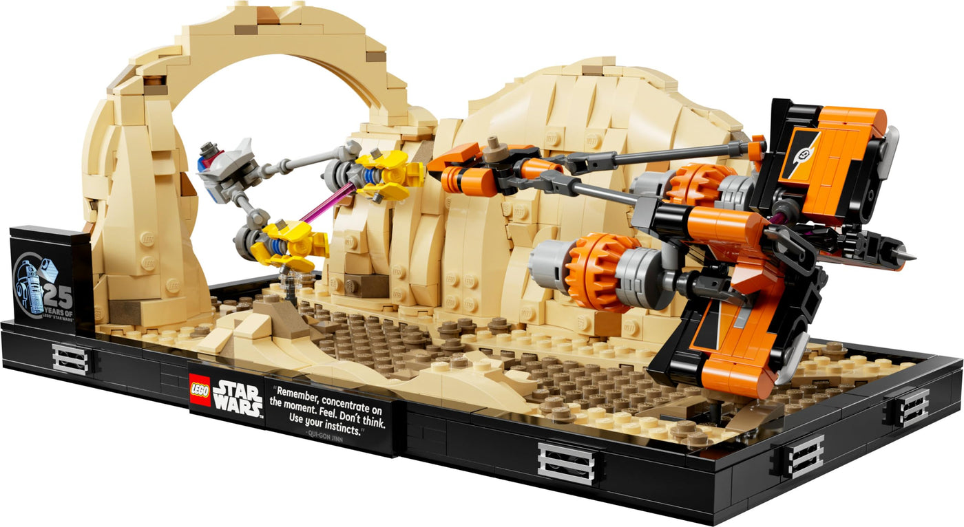 LEGO Star Wars Podrennen in Mos Espa – Diorama, Set für Erwachsene, Die dunkle Bedrohung Modellbausatz, enthält Anakin Skywalker's Podracer, Sammlerstück, Geschenke für Männer und Frauen 75380