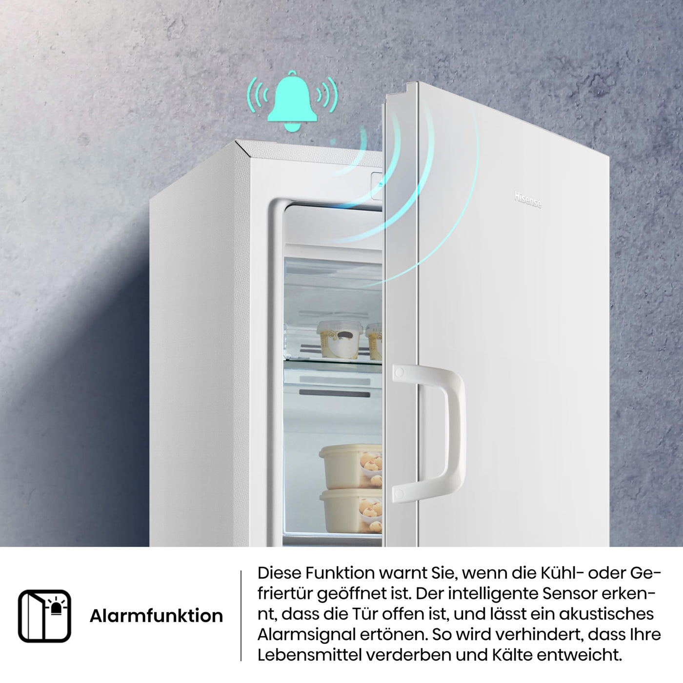 Hisense FV245N4AW2 Gefrierschrank/ TotalNoFrost/ SuperFreeze/ Türalarm/ BigBox/ 169,1 cm/ Gefrierteil 194 l/ 41 dB/ 219 kWh/ Jahr/ Inox-Look, Weiß