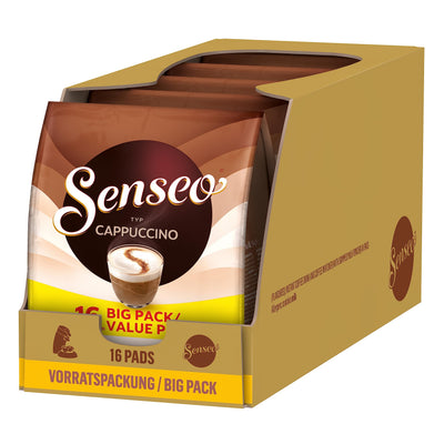 Senseo Pads Cappuccino, 16 Kaffeepads, 5 x 16 Getränke in der Vorratspackung