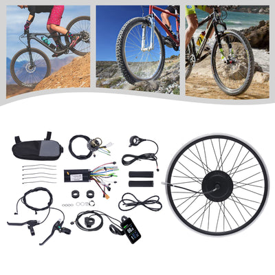 Elektrofahrrad Umbausatz|24 Zoll 36V 500W E-Bike Conversion Kit, Umbau Motor Kit E-Bike Radfahren Nabe Umwandlung Dual Mode Controller|30-35KM/H (Vorderrad)