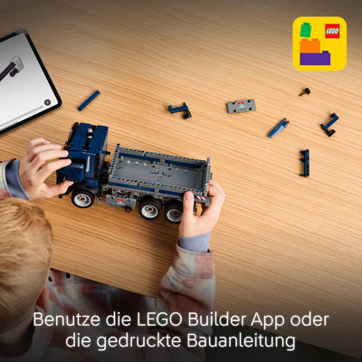 LEGO Technic Kipplaster Spielzeug mit Lenkung und beweglicher Kippmulde - blaues Baufahrzeug - Geschenkidee zum Geburtstag oder für die Feiertage - Bauset für Jungen und Mädchen ab 9 Jahren 42203