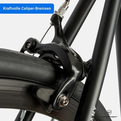 Bergsteiger Kyoto 28 Zoll Singlespeed Fixie Fahrrad, Aluminium Rahmen, Flip-Flop-Nabe, Retro-Design, Fixed Gear, Urban Bike für Herren & Damen