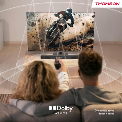 Thomson 43 Zoll (109 cm) UHD LED Smart TV mit Fire TV, Alexa Sprachsteuerung, AirPlay, Wi-Fi, Triple Tuner (Kabel/Satellit/Antenne), Bluetooth 5.0, HDMI, USB, AV IN, CI+, 43UF4S35