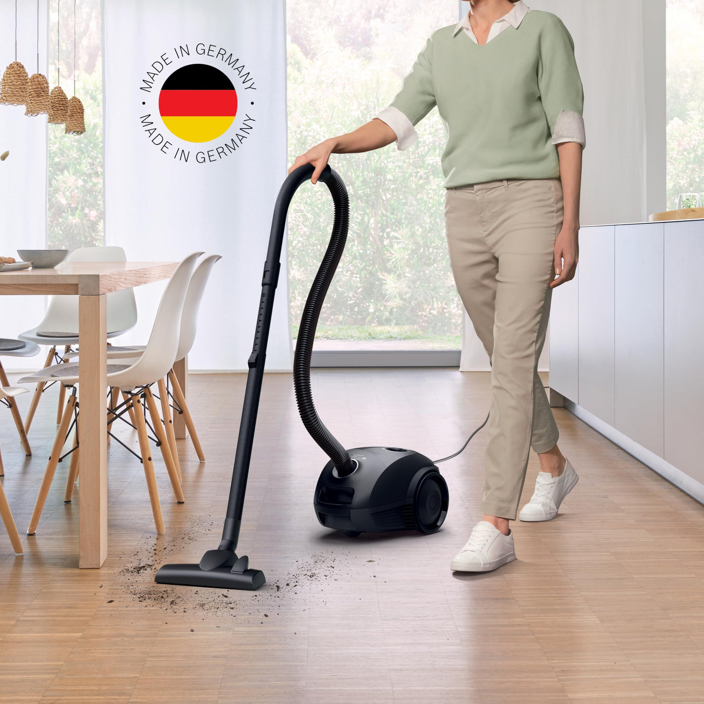 Bosch Serie 2 5948913, Schlitten-Staubsauger mit Beutel, Schwarz, 3600 W, 3.5 liters, 80 Dezibel