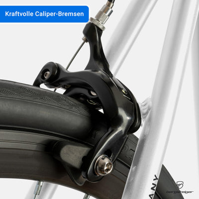 Bergsteiger Kyoto 28 Zoll Singlespeed Fixie Fahrrad, Aluminium Rahmen, Flip-Flop-Nabe, Retro-Design, Fixed Gear, Urban Bike für Herren & Damen