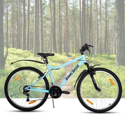 HILAND 26 Zoll Mountainbike für Frauen, 18-Gang Schaltung, Damen Mountainbike mit V-Bremsen, Robustes MTB für Frauen, Grün