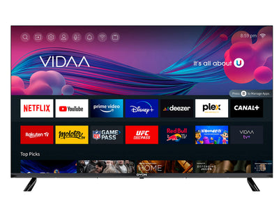 DYON Smart 43 VX 108 cm (43 Zoll) Fernseher (Full-HD Smart TV, HD Triple Tuner (DVB-C/-S2/-T2), App Store, Prime Video, Netflix, YouTube, DAZN, Disney+) [Mod. 2022], Schwarz