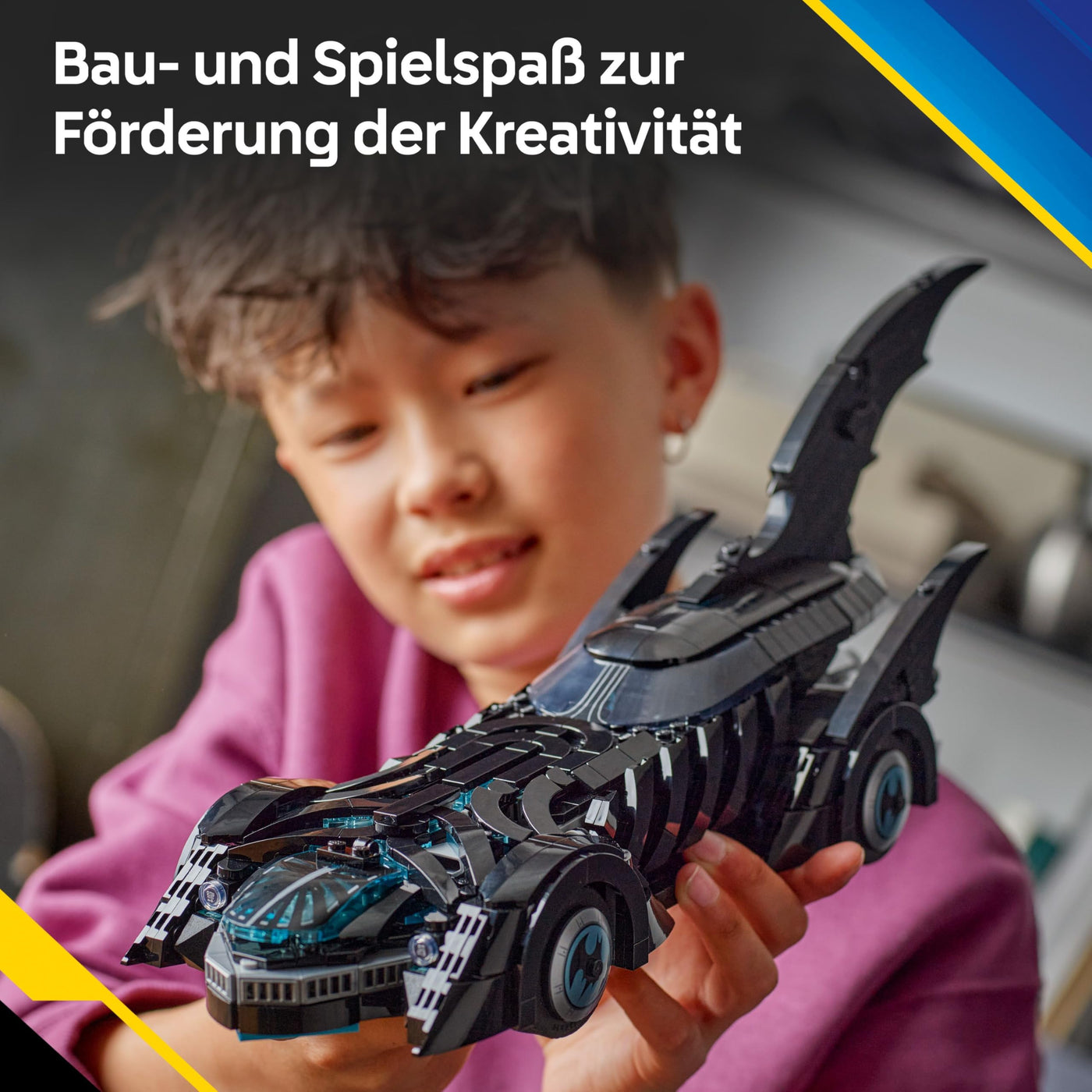LEGO DC Batman Forever Batmobil – Superhelden Fahrzeug mit Minifigur – mit aufklappbarem Cockpit und detailgetreuem Innenraum – Geschenk für Jungen ab 12 Jahren, Teenager und Erwachsene Fans – 76304