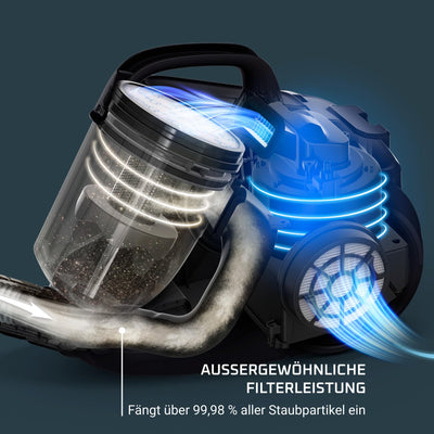 Rowenta RO2917 Swift Power Cyclonic, Bodenstaubsauger ohne Beutel, Weiß, 900 W, 1.2 liters, 77 Dezibel
