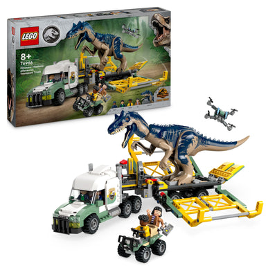 LEGO Jurassic World Dinosaurier-Missionen: Allosaurus-Transporter, Dino-Spielset, Geschenkidee für Kinder mit den Minifiguren Kenji, Darius und Yaz, für Jungen und Mädchen ab 8 Jahren 76966