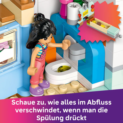 LEGO Friends Wohnmobil, Bauset für Rollenspiele mit einem Spielzeug Wohnwagen, Geschenk für Mädchen ab 7 Jahren, kreatives Spielset mit 3 Minifiguren und Frettchen Tierfigur 42663