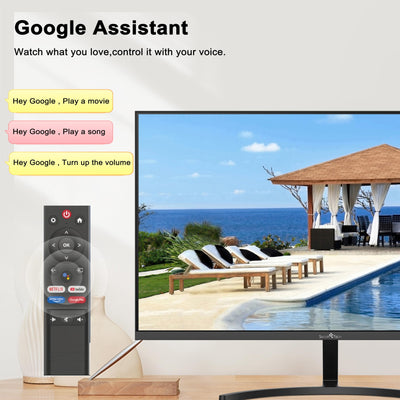 SMART TECH Smart Monitor 24 Zoll (60cm), FHD Monitor Android (Bluetooth, Monitor mit Lautsprechern, rahmenloses, Netflix, YouTube, Prime Video, Google Play, DAZN, Disney+) Klein mit WLAN