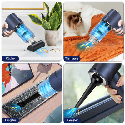 Lupxiu Handstaubsauger 12000Pa Auto Staubsauger Stark Kabellos Handstaubsauger 3-in-1, Akkusauger Mini Staubsauger für den Auto,Haus,Küche,Tierhaare