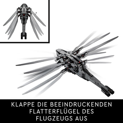 LEGO 10327 Icons Dune Atreides Royal Ornithopter, Set zum Sammeln für Erwachsene, Film-Geschenk für Männer, Frauen und Fans, Modell-Flugzeug mit 8 Figuren, darunter Paul Atreides und Baron Harkonnen
