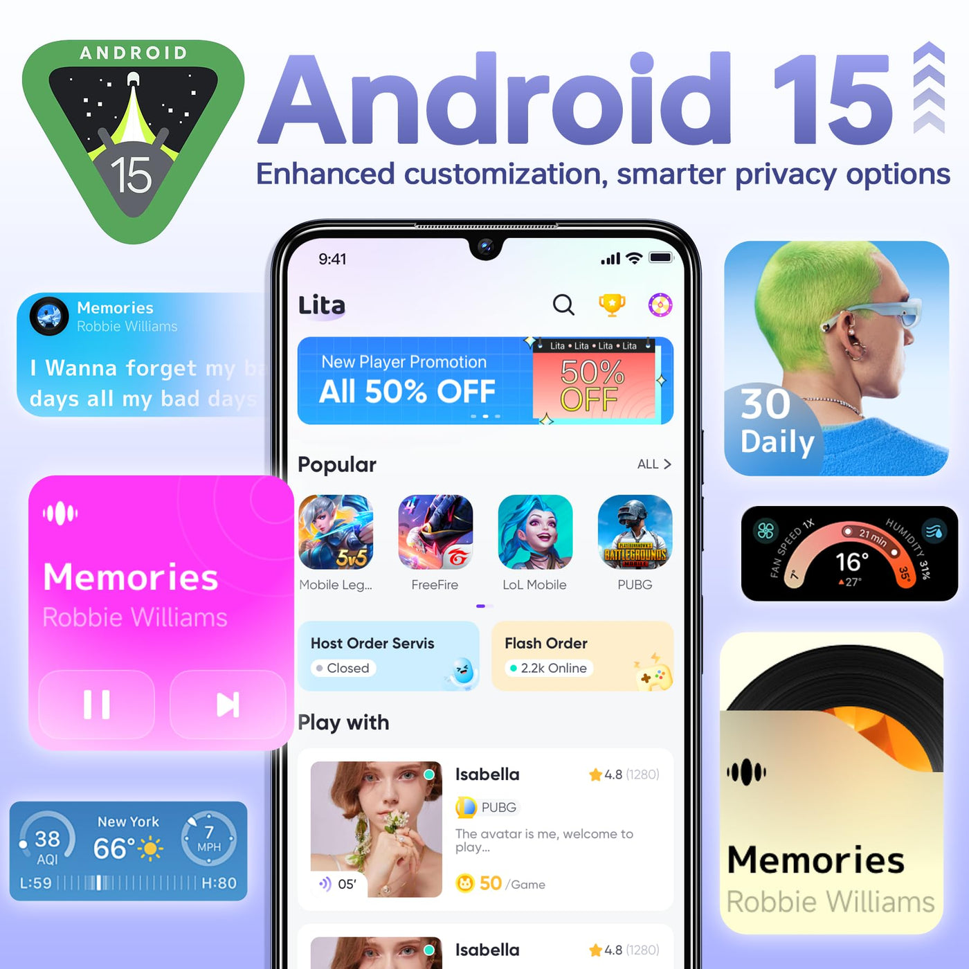 OUKITEL C6 5G Smartphone Ohne Vertrag, 24GB RAM+256GB/1TB ROM Handy Ohne Vertrag, 6.8'' HD+90Hz, 5150mAh, Android 15 Simlockfreie Handys, 50MP Kamera Smartphone, Dual 5G SIM/GPS/Face ID/Fingerabdruck
