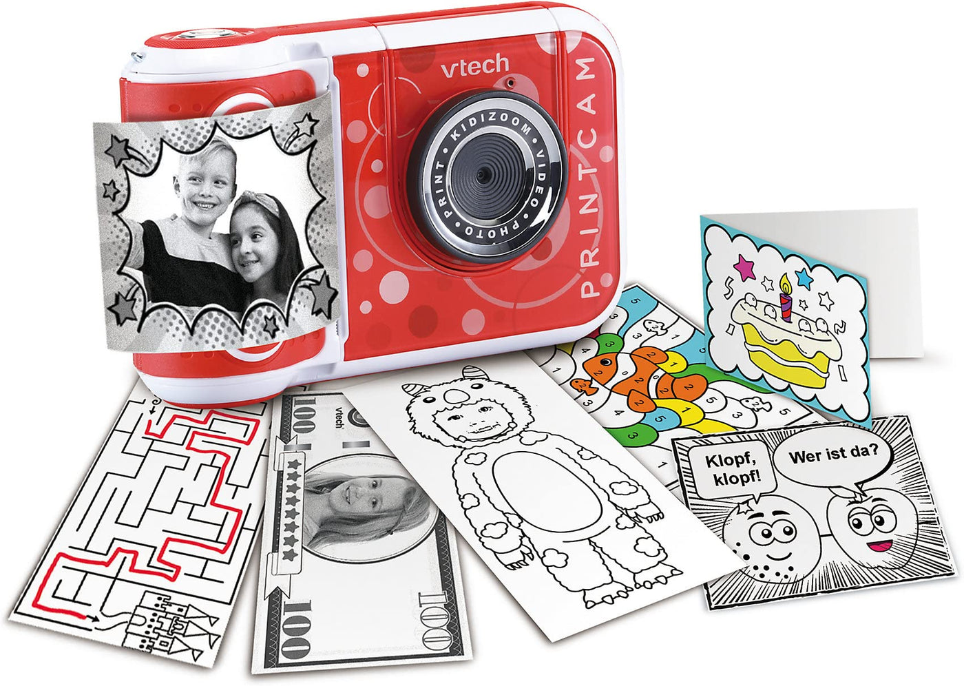Vtech KidiZoom Print Cam – Sofortbild-Kinderkamera mit Druckfunktion, Selfie- und Videofunktion, Effekten, Spielen u. v. m. – Für Kinder von 4-12 Jahren