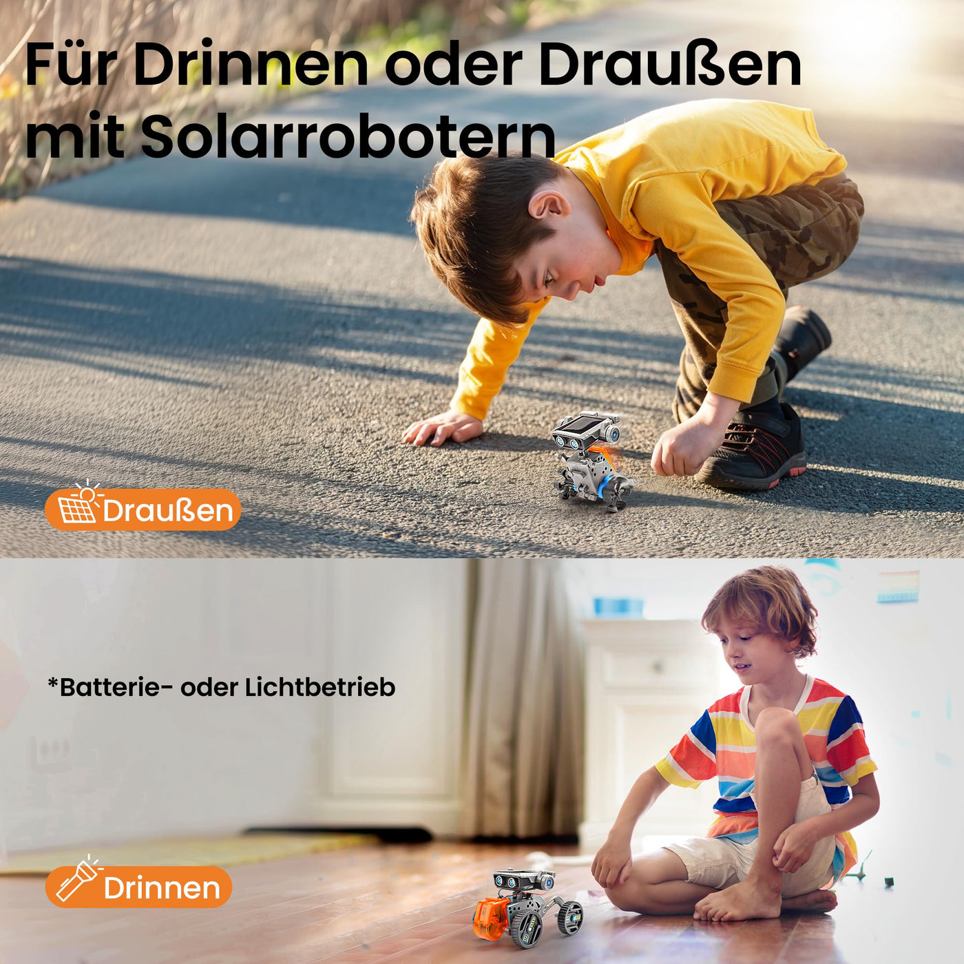 Sillbird 15-in-1 Solar Roboter Spielzeug ab 8 Jahre, Solar und batteriebetriebener Motor mit Doppelantrieb, Mint Experimente Lernspielzeug Kinder Geschenk für Jungen ab 8 9 10+ Jahren（212 Stücke）