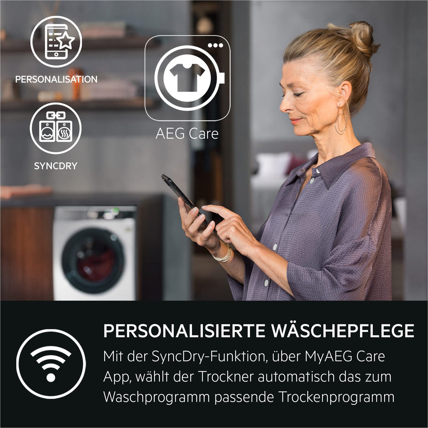 AEG WiFi Wärmepumpentrockner / 3D Scan - Trocknet Nachhaltiger / 8,0 kg/A+++ / energiesparend/Knitterschutz/Kindersicherung/Trommelbeleuchtung / TR9XW80880