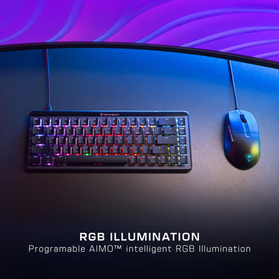 Turtle Beach Pure SEL – Ultraleichte, ergonomische RGB-Gaming-Maus, optischer 8K DPI-Sensor, mechanische Schalter, PTFE-Gleitelemente, RGB-Beleuchtung - Schwarz