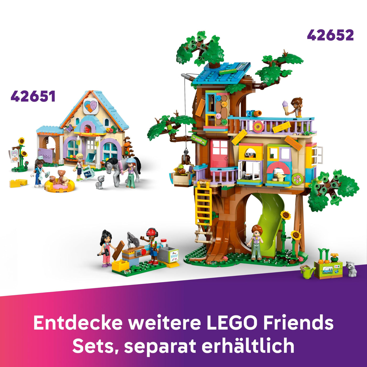 LEGO Friends Geschäft für Haustierzubehör - mit Hund, Katze und Kaninchen als Tierfiguren, 3 Minifiguren und viel Zubehör für die Haustierpflege - Geschenk für Mädchen und Jungen ab 6 Jahren - 42650