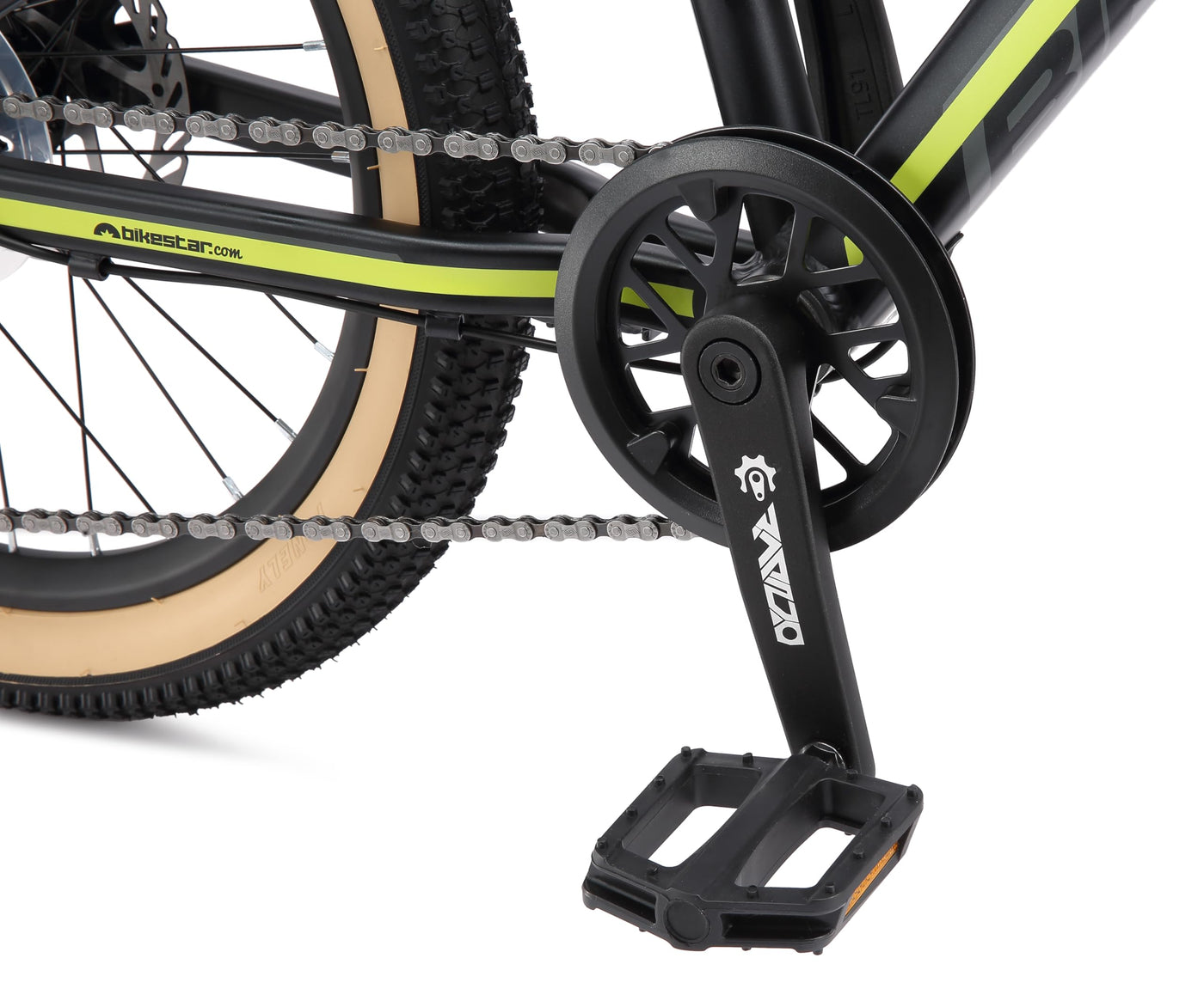 BIKESTAR Kinder Fahrrad Aluminium Mountainbike 7 Gang Shimano, Scheibenbremse ab 6 Jahre | 20 Zoll Kinderrad MTB | Schwarz Grün